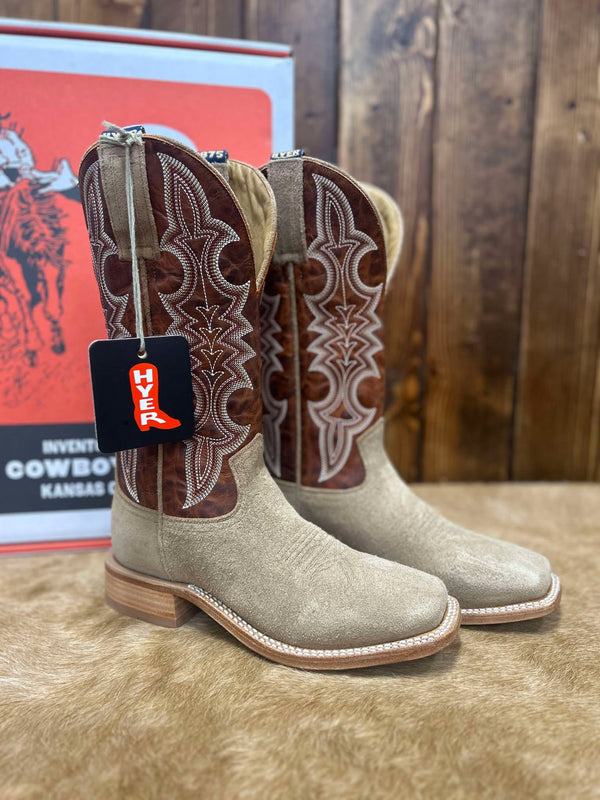 Men's Hyer Holton Sand Roughout Boot-Men's Boots-HYER Boots-Lucky J Boots & More, Women's, Men's, & Kids Western Store Located in Carthage, MO