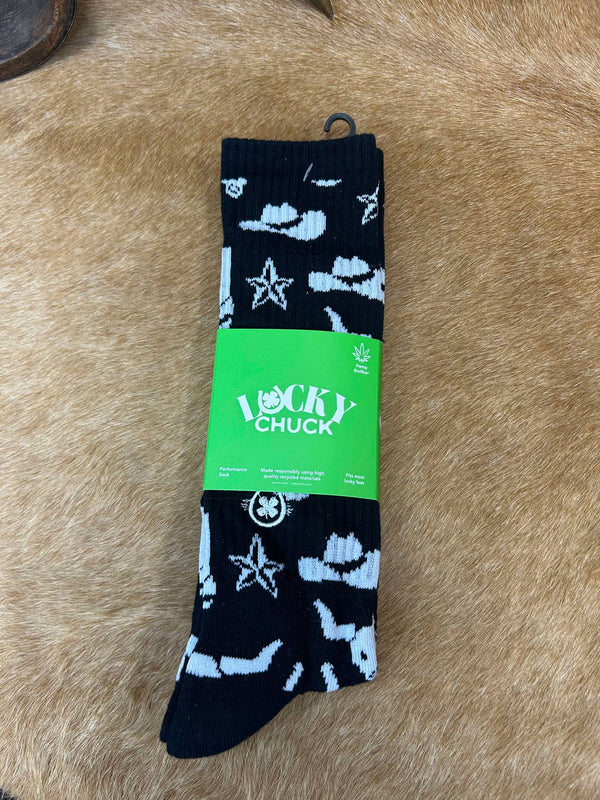 Lucky Chuck Socks-Socks-Lucky Chuck Brand-Lucky J Boots & More, Women's, Men's, & Kids Western Store Located in Carthage, MO