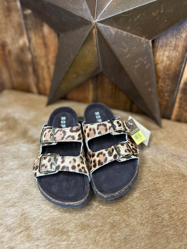 Women's Roper Leopard Delilah Sandals *FINAL SALE*-Sandals-Roper-Lucky J Boots & More, Women's, Men's, & Kids Western Store Located in Carthage, MO
