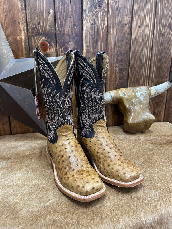 Men's Hyer Langdon Tan Ostrich Boot-Men's Boots-HYER Boots-Lucky J Boots & More, Women's, Men's, & Kids Western Store Located in Carthage, MO