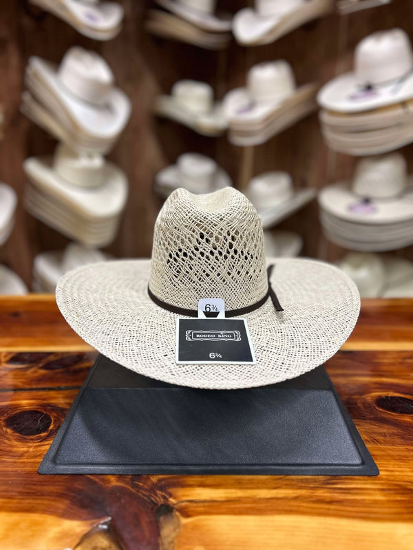 Rodeo King Quenten Jute 4 1/2" Brim Flat Straw Hat-Straw Cowboy Hats-Rodeo King-Lucky J Boots & More, Women's, Men's, & Kids Western Store Located in Carthage, MO