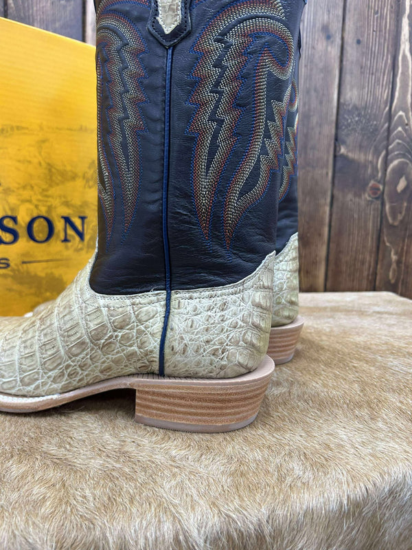 Men's R. Watson Saddle Caiman Belly Boot-Men's Boots-R. Watson-Lucky J Boots & More, Women's, Men's, & Kids Western Store Located in Carthage, MO