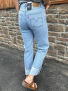 Levi's Ribcage Full Length Straight Leg in Light Wash-Women's Denim-Levi's-Lucky J Boots & More, Women's, Men's, & Kids Western Store Located in Carthage, MO