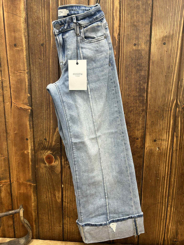 Hidden Nicki Mid Rise Extra Wide Leg Jean-Women's Denim-HIDDEN-Lucky J Boots & More, Women's, Men's, & Kids Western Store Located in Carthage, MO