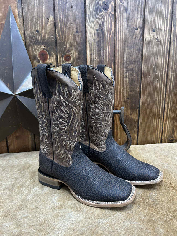 Men's Ariat Gold Point Chocolate Bison Boot-Men's Boots-Ariat-Lucky J Boots & More, Women's, Men's, & Kids Western Store Located in Carthage, MO