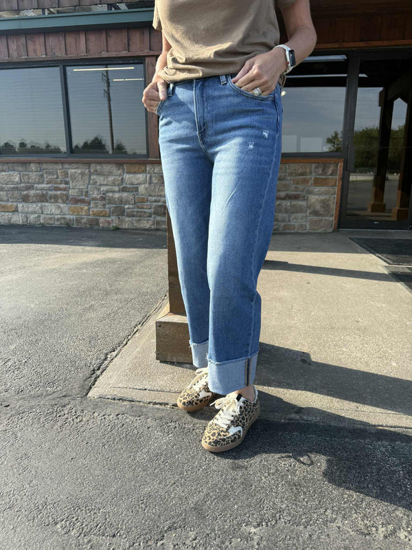 Flying Monkey Kylani High Rise Slim Wide Leg Jean-Women's Denim-Flying Monkey-Lucky J Boots & More, Women's, Men's, & Kids Western Store Located in Carthage, MO