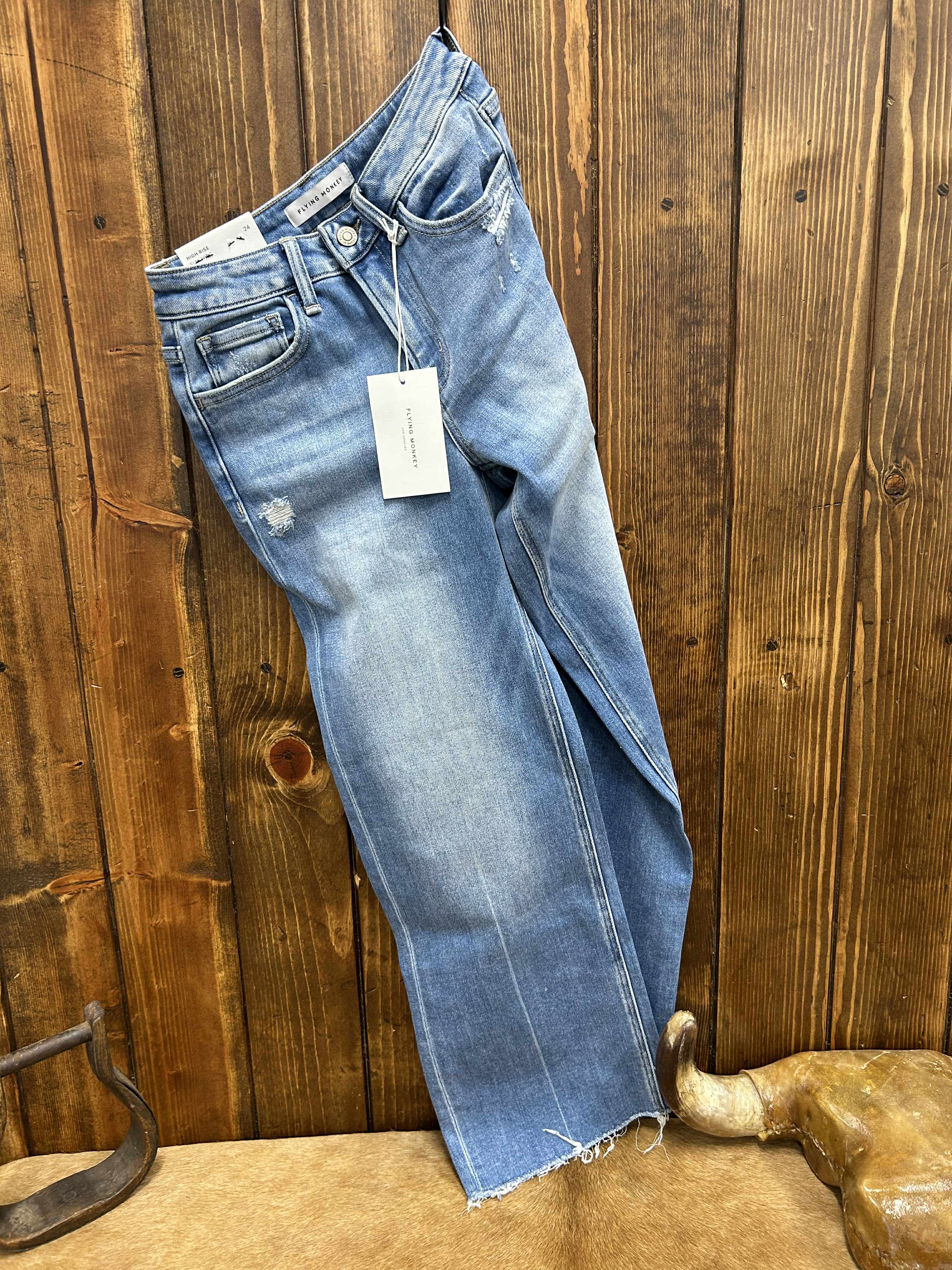 Flying Monkey Andrea High Rise Slim Wide Jean
