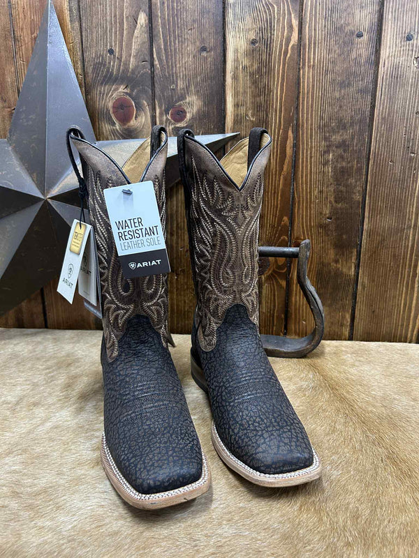 Men's Ariat Gold Point Chocolate Bison Boot-Men's Boots-Ariat-Lucky J Boots & More, Women's, Men's, & Kids Western Store Located in Carthage, MO