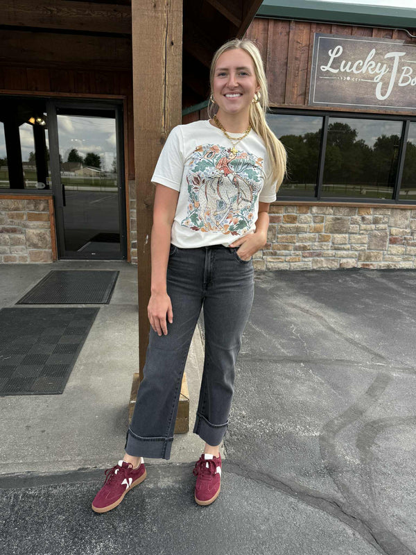 Hidden Caroline High Rise Cuffed Classic Straight Leg Jean-Women's Denim-HIDDEN-Lucky J Boots & More, Women's, Men's, & Kids Western Store Located in Carthage, MO