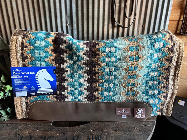 Classic Equine Zone Wool Top Saddle Pad 1"-Saddle Pads-Equibrand-Lucky J Boots & More, Women's, Men's, & Kids Western Store Located in Carthage, MO