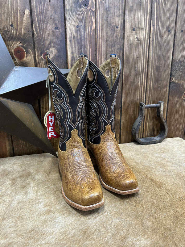 Men's Hyer Riley Tan Shrunken Shoulder Boot-Men's Boots-HYER Boots-Lucky J Boots & More, Women's, Men's, & Kids Western Store Located in Carthage, MO
