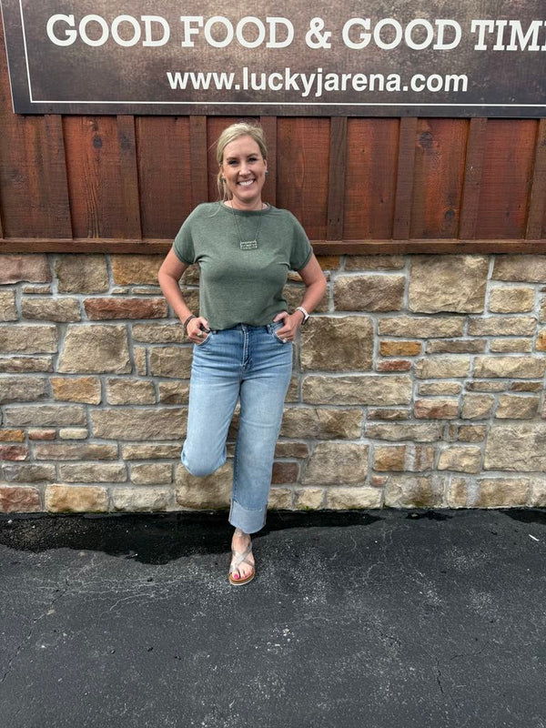 Hidden Ella High Rise Wide Straight Leg Jean-Women's Denim-HIDDEN-Lucky J Boots & More, Women's, Men's, & Kids Western Store Located in Carthage, MO