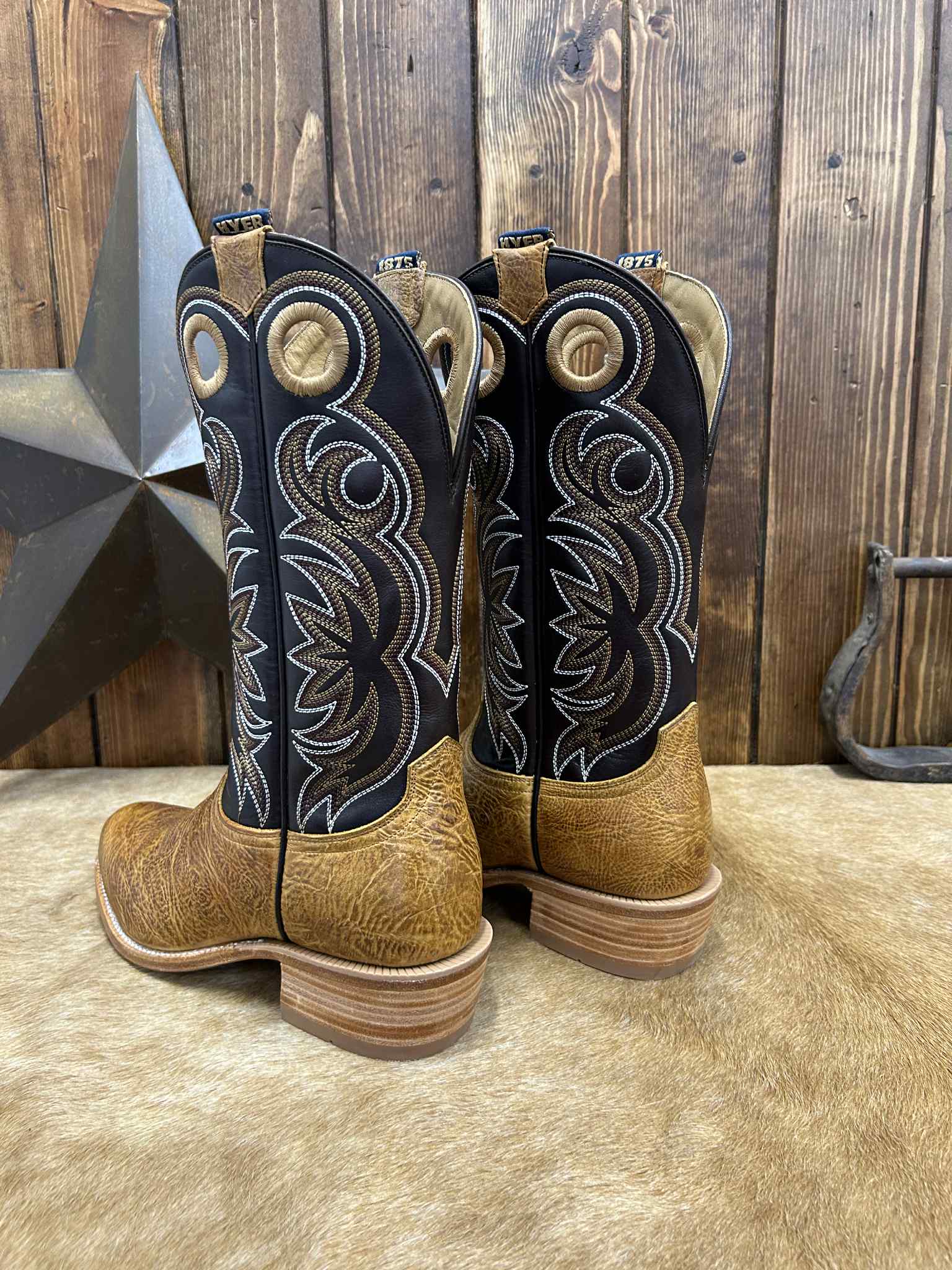 Men's Hyer Riley Tan Shrunken Shoulder Boot-Men's Boots-HYER Boots-Lucky J Boots & More, Women's, Men's, & Kids Western Store Located in Carthage, MO
