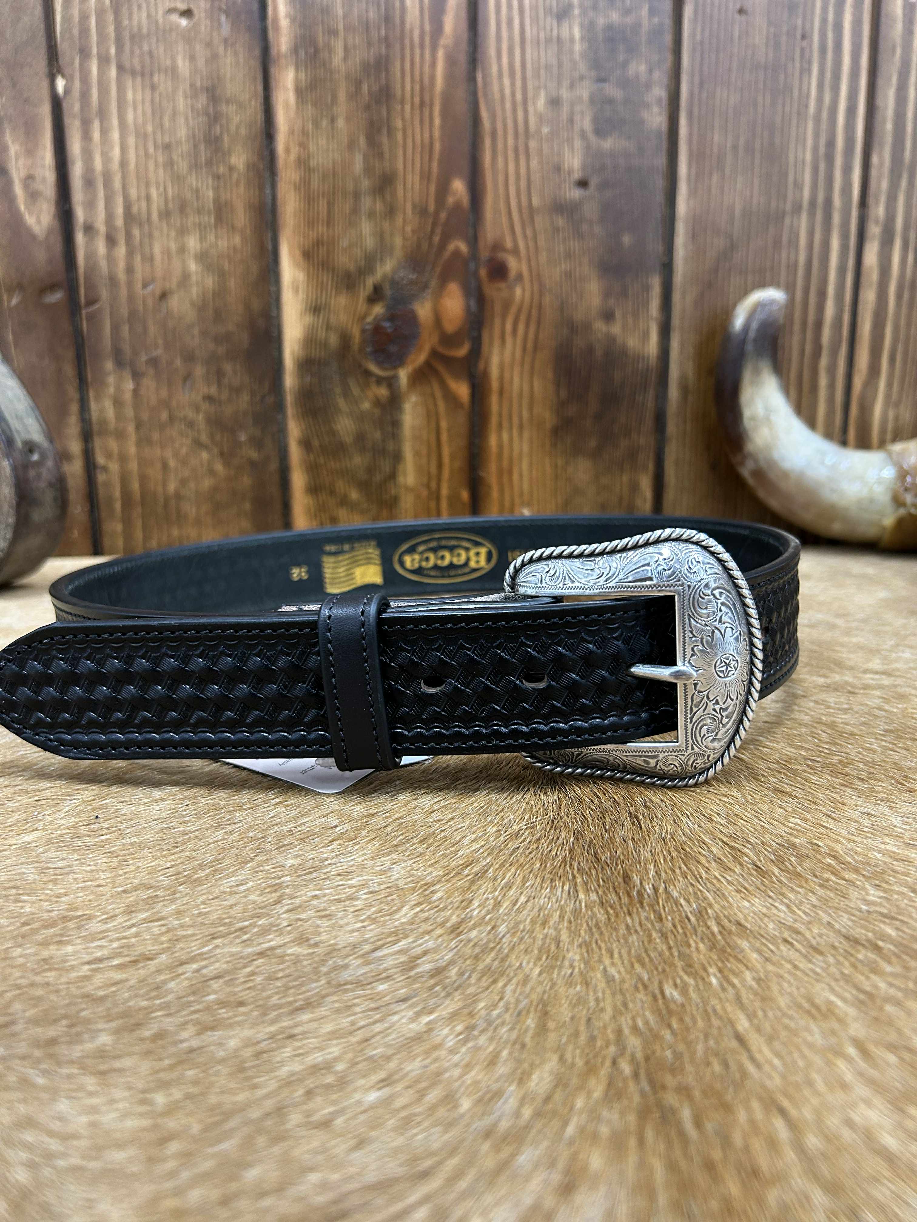Becca Western Basketweave Belts-Belts-Becca-Lucky J Boots & More, Women's, Men's, & Kids Western Store Located in Carthage, MO