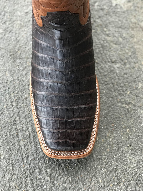 Ariat Men's Relentless Winner's Circle Chocolate Caiman Boot-Men's Boots-Ariat-Lucky J Boots & More, Women's, Men's, & Kids Western Store Located in Carthage, MO