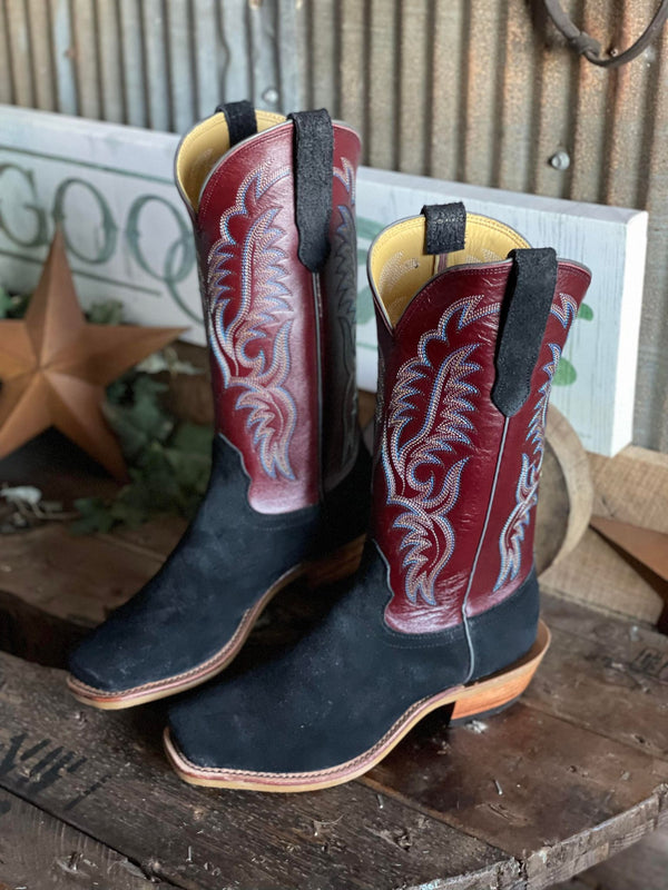 Men's Fenoglio Black Victorian Roughout Boot-Men's Boots-Fenoglio Boots-Lucky J Boots & More, Women's, Men's, & Kids Western Store Located in Carthage, MO