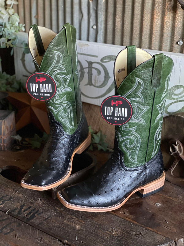 Men's Horse Power Black Full Quill Ostrich Boot-Men's Boots-Horse Power-Lucky J Boots & More, Women's, Men's, & Kids Western Store Located in Carthage, MO