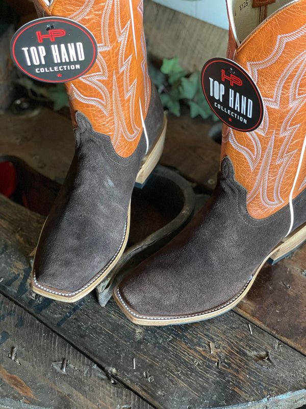 Men's Horse Power Chocolate Suede Boot-Men's Boots-Horse Power-Lucky J Boots & More, Women's, Men's, & Kids Western Store Located in Carthage, MO