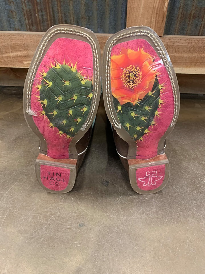Youth Tin Haul I Heart Cactus Boot-Kids Boots-Tin Haul-Lucky J Boots & More, Women's, Men's, & Kids Western Store Located in Carthage, MO