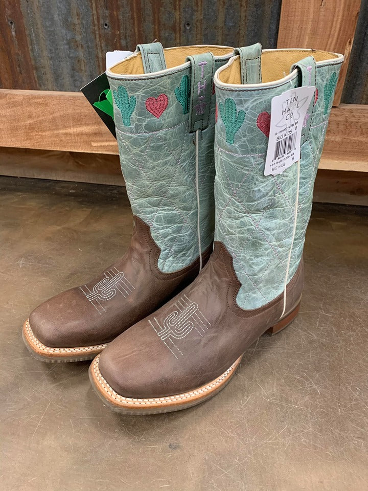 Youth Tin Haul I Heart Cactus Boot-Kids Boots-Tin Haul-Lucky J Boots & More, Women's, Men's, & Kids Western Store Located in Carthage, MO