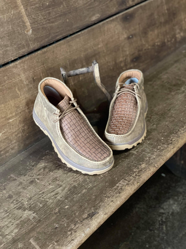 Men's Chocolate Cross Stitch Chukka Driving Moc *FINAL SALE*-Men's Casual Shoes-Twisted X Boots-Lucky J Boots & More, Women's, Men's, & Kids Western Store Located in Carthage, MO