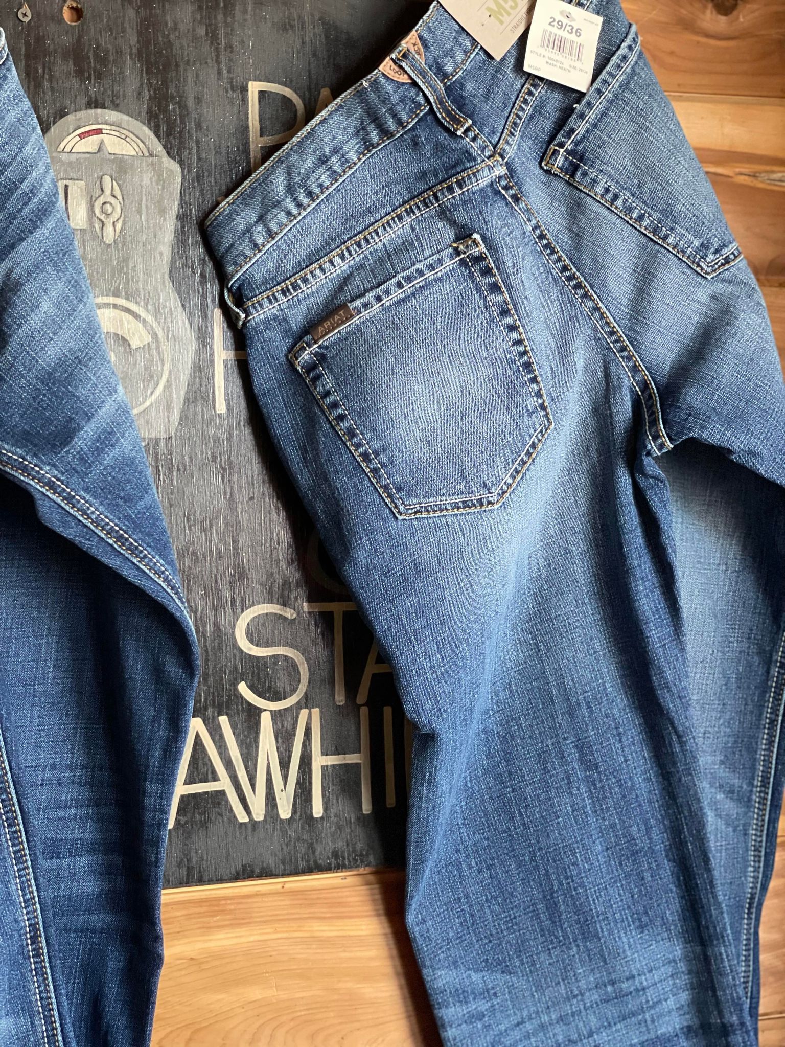 Ariat Men's M5 Madera Straight Leg Heath Wash *FINAL SALE*-Men's Denim-Ariat-Lucky J Boots & More, Women's, Men's, & Kids Western Store Located in Carthage, MO