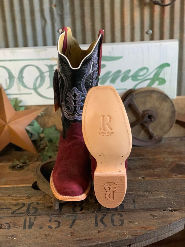 Men's R. Watson Rhubarb Roughout Boot-Men's Boots-R. Watson-Lucky J Boots & More, Women's, Men's, & Kids Western Store Located in Carthage, MO