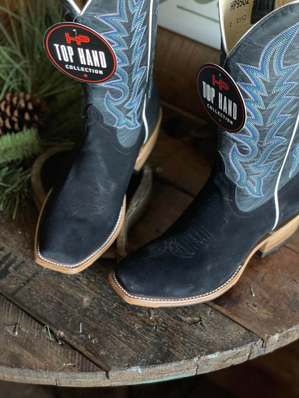 Men's Horse Power Black Suede Boot-Men's Boots-Horse Power-Lucky J Boots & More, Women's, Men's, & Kids Western Store Located in Carthage, MO