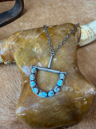 Turquoise necklace, sterling silver jewelry, Johnson Stamped silver, artisan turquoise necklace, Southwestern jewelry, Western silver necklace, handcrafted turquoise pendant