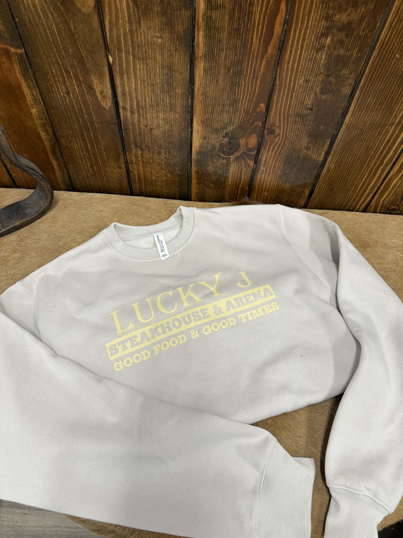 LJ Bella Heavyweight Crew Neck-Sweatshirts-The Dugout-Lucky J Boots & More, Women's, Men's, & Kids Western Store Located in Carthage, MO