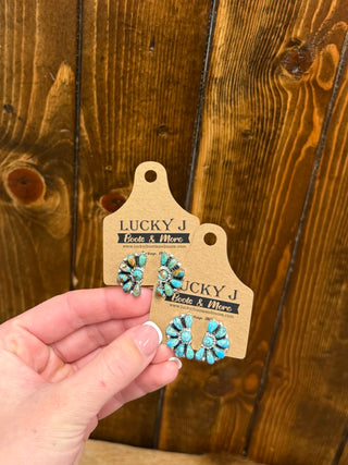 Wrenlee Earrings-Earrings-LJ Turquoise-Lucky J Boots & More, Women's, Men's, & Kids Western Store Located in Carthage, MO