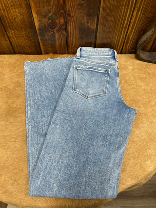 Women's Flying Monkey Lucia High Rise Slim Wide Leg Jean-Women's Denim-Flying Monkey-Lucky J Boots & More, Women's, Men's, & Kids Western Store Located in Carthage, MO