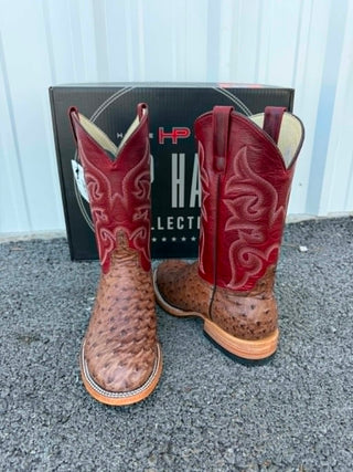 Men's Horse Power Kango Tobacco Full Quill Ostrich Boot