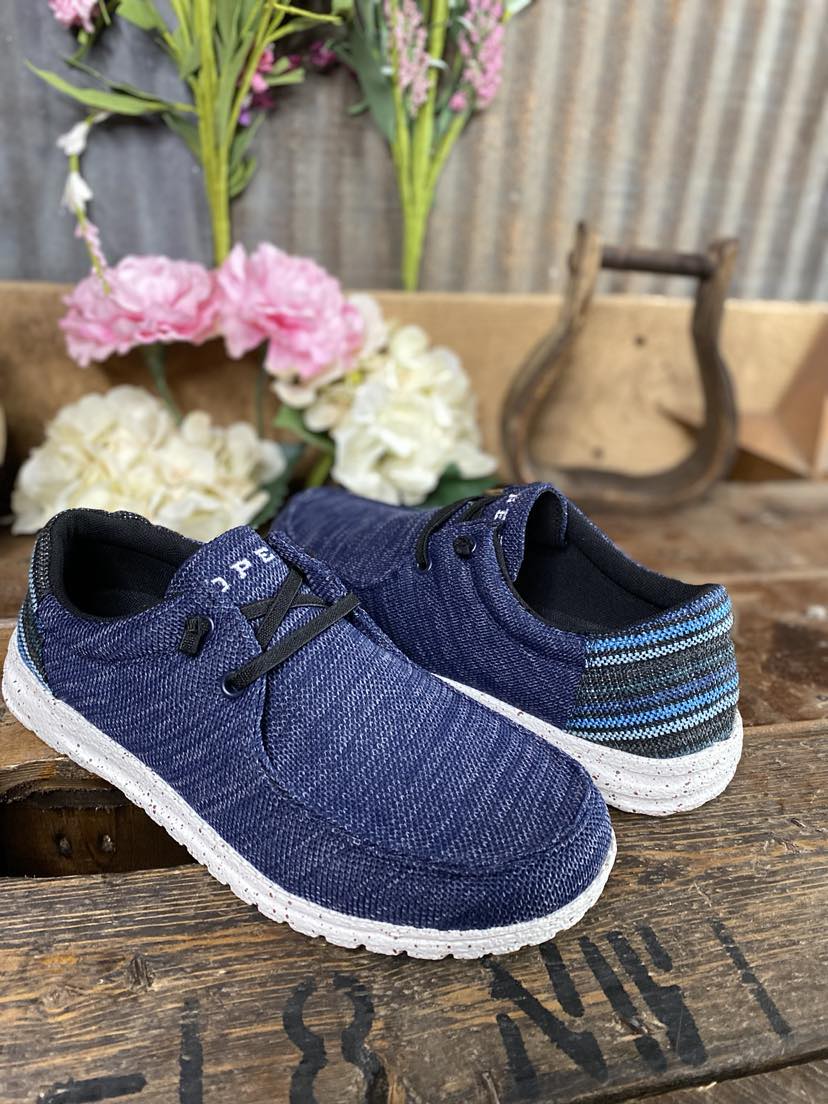Men's Roper Hang Loose Sneaker in Blue-Men's Casual Shoes-Roper-Lucky J Boots & More, Women's, Men's, & Kids Western Store Located in Carthage, MO