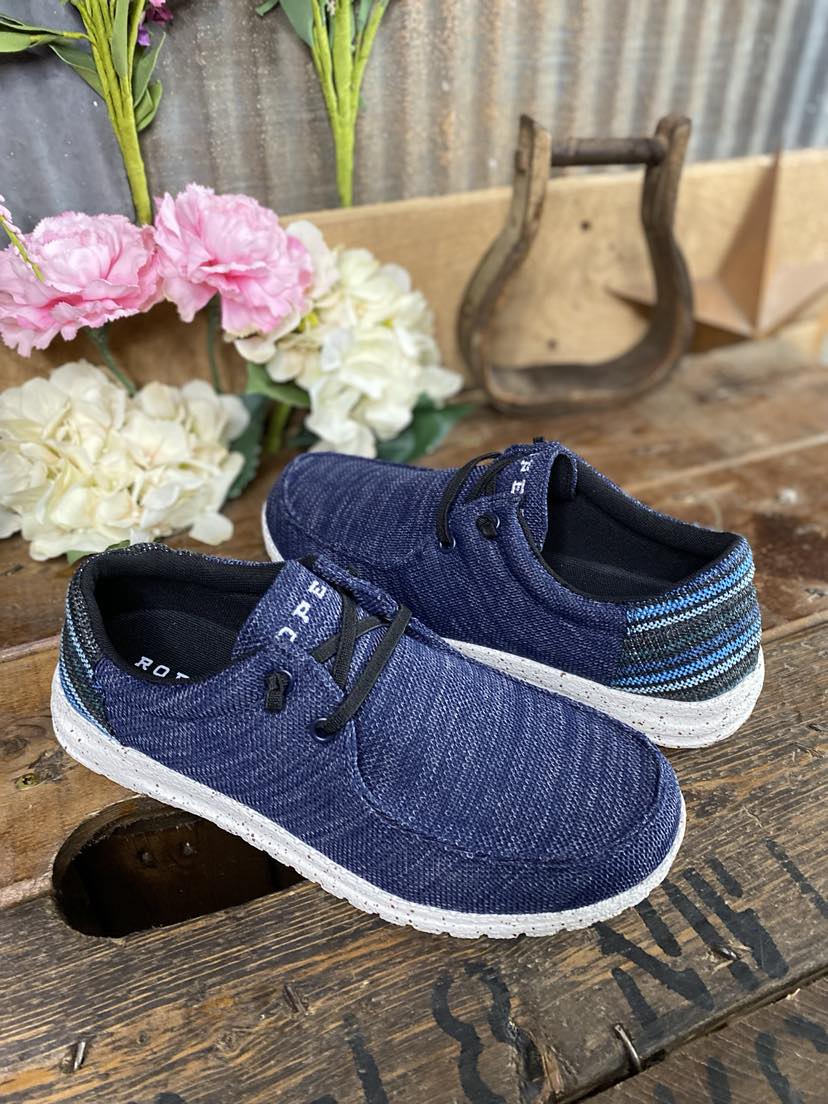 Men's Roper Hang Loose Sneaker in Blue-Men's Casual Shoes-Roper-Lucky J Boots & More, Women's, Men's, & Kids Western Store Located in Carthage, MO