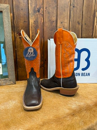 Men's Anderson Bean Nicotine Smooth Quill Ostrich Boot