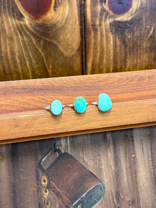 Jasmine Ring, Turquoise Ring, Sterling Silver Ring, S. Cooke Jewelry, Southwestern Rings, Artisan Turquoise Jewelry, Hand-stamped Silver