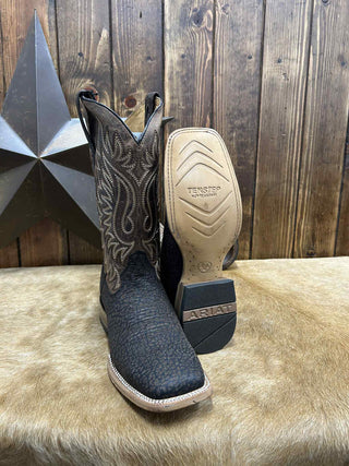 Men's Ariat Gold Point Chocolate Bison Boot-Men's Boots-Ariat-Lucky J Boots & More, Women's, Men's, & Kids Western Store Located in Carthage, MO