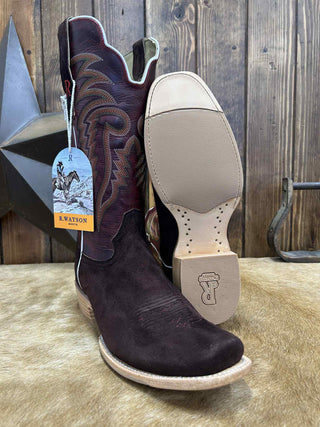 Men's R. Watson Chocolate Deer Roughout Boot-Men's Boots-R. Watson-Lucky J Boots & More, Women's, Men's, & Kids Western Store Located in Carthage, MO