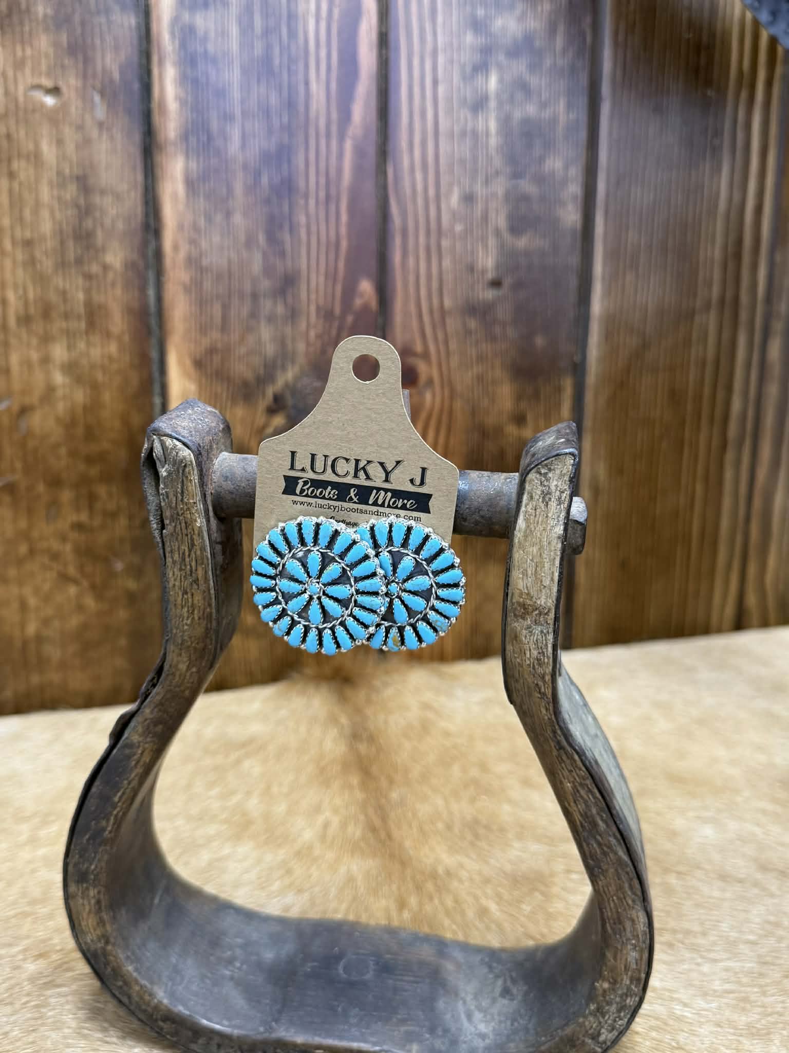 Melissa Earrings-Earrings-LJ Turquoise-Lucky J Boots & More, Women's, Men's, & Kids Western Store Located in Carthage, MO
