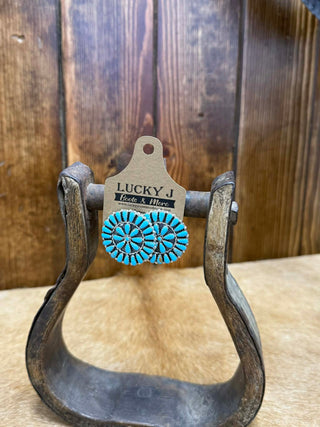 Melissa Earrings-Earrings-LJ Turquoise-Lucky J Boots & More, Women's, Men's, & Kids Western Store Located in Carthage, MO