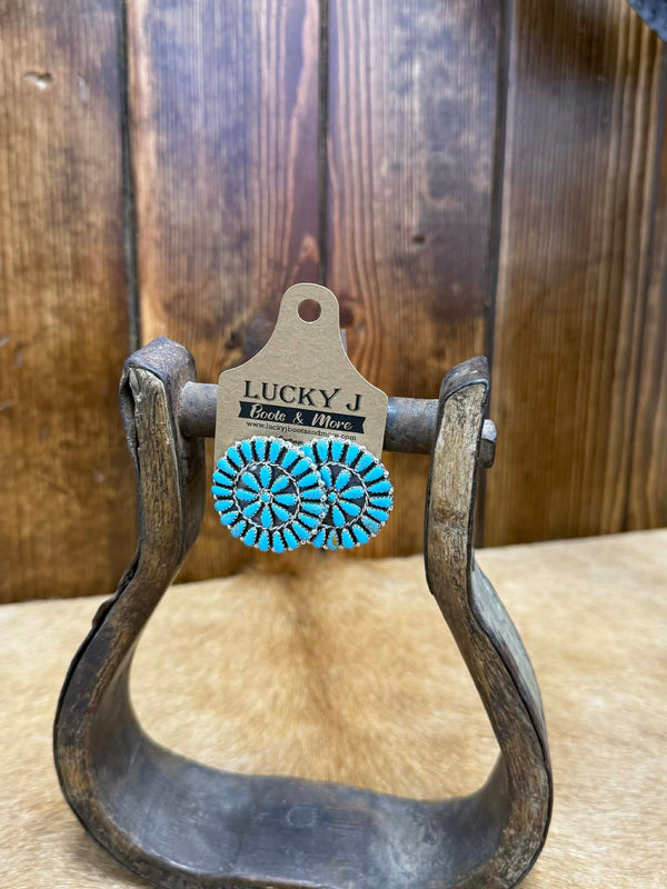 Melissa Earrings-Earrings-LJ Turquoise-Lucky J Boots & More, Women's, Men's, & Kids Western Store Located in Carthage, MO