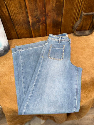 Women's Hidden Nori High Rise Wide Leg Jean