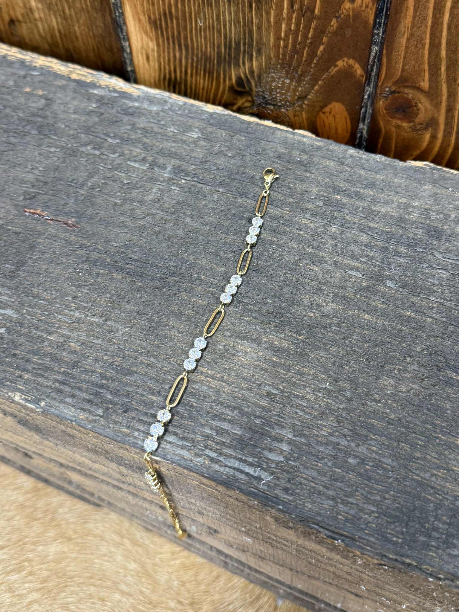 Gold Dainty Diamond Bracelet-Bracelets-LJ Fashion Jewelry-Lucky J Boots & More, Women's, Men's, & Kids Western Store Located in Carthage, MO