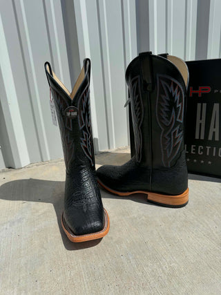 Men's Horse Power Black Polished Elephant Boot