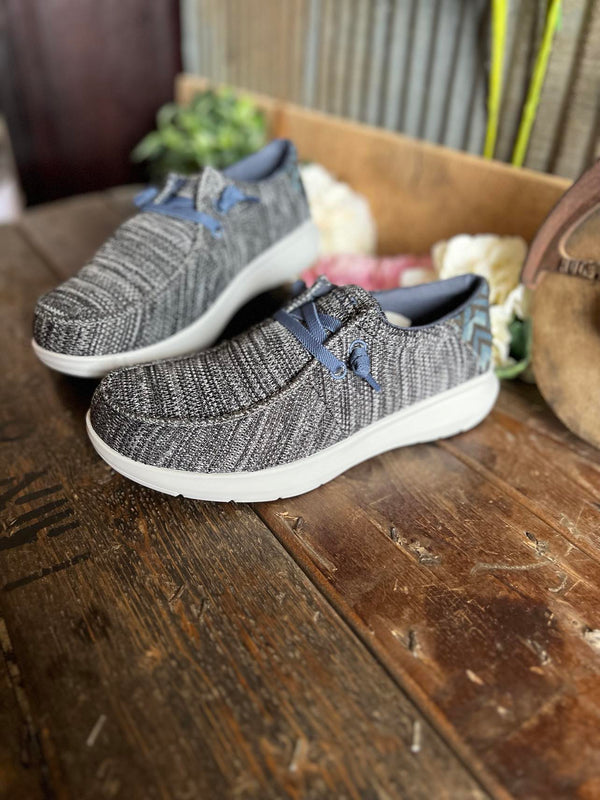 Mens Ariat Hilo Sneakers in Heather Grey & Blue-Men's Casual Shoes-Ariat-Lucky J Boots & More, Women's, Men's, & Kids Western Store Located in Carthage, MO