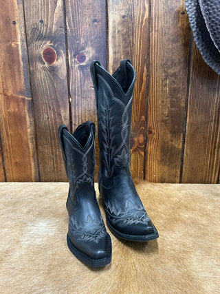 Lil Lane Girls Lexington in Jet Black Boot-Kids Boots-Lane Boots-Lucky J Boots & More, Women's, Men's, & Kids Western Store Located in Carthage, MO
