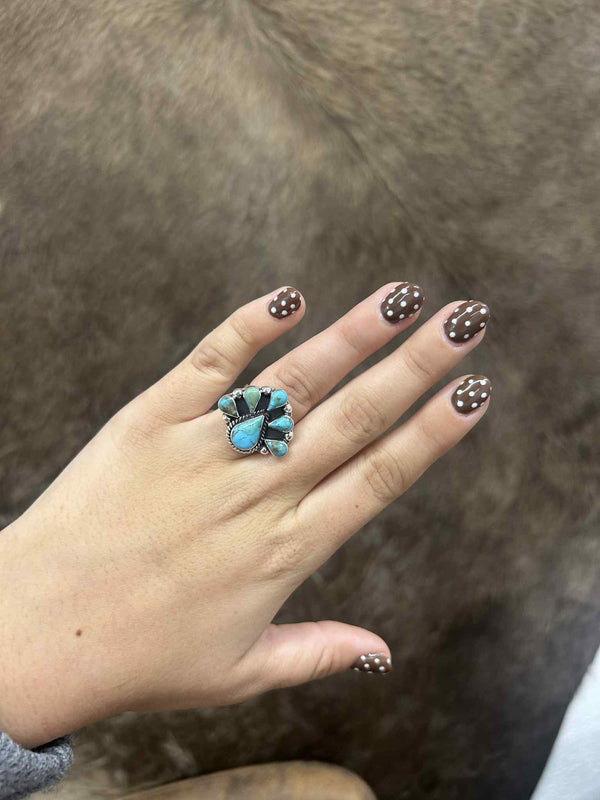 Piper Ring-Rings-LJ Turquoise-Lucky J Boots & More, Women's, Men's, & Kids Western Store Located in Carthage, MO