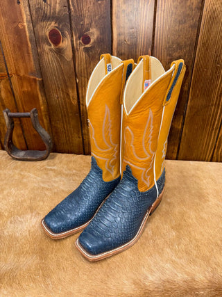 Men's Anderson Bean Navy Vintage Python Boot