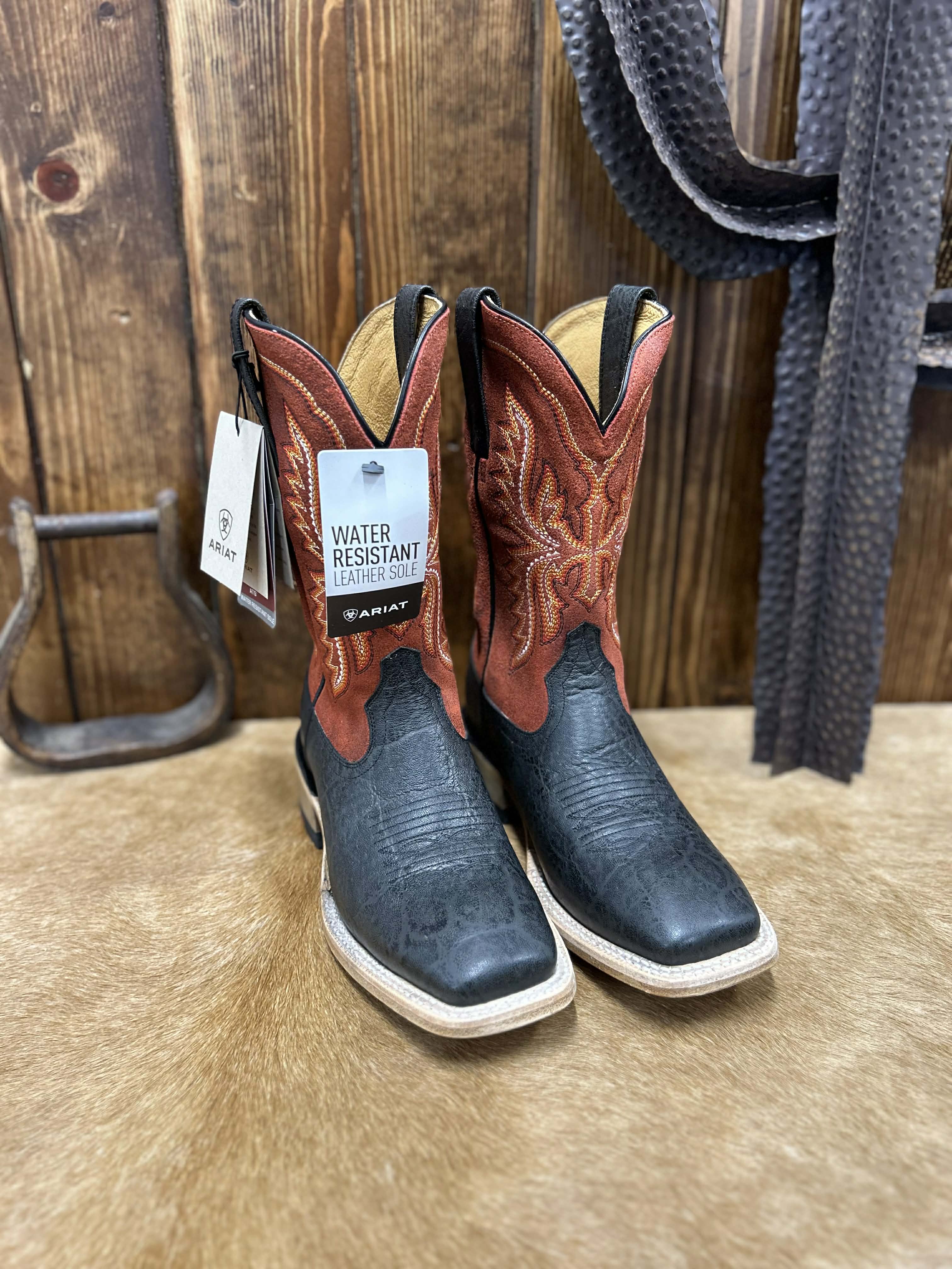 Men's Ariat Preston Black Elephant Boot-Men's Boots-Ariat-Lucky J Boots & More, Women's, Men's, & Kids Western Store Located in Carthage, MO